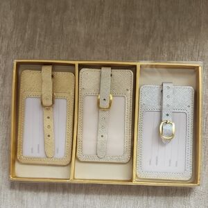 Eccolo Gold and Silver Luggage Tags Set